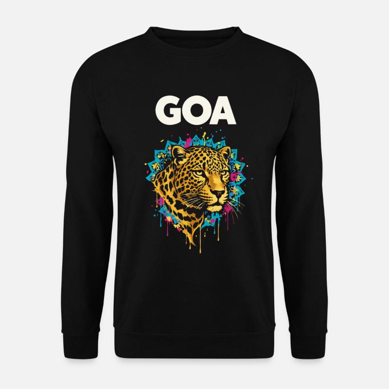 Mandala du léopard de Goa - Sweat-shirt Unisexe - noir