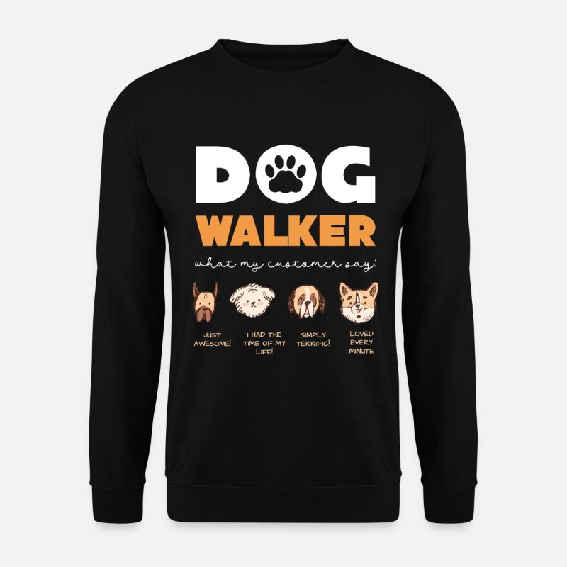 Hundewalker Zitate Kollektion - Unisex Pullover - Schwarz