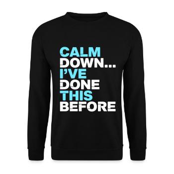 Nurse Practitioner Calm Down I've Registered Nurse - Unisex Pullover - Schwarz - Vorne - Alina (178cm) & Michal (187cm)