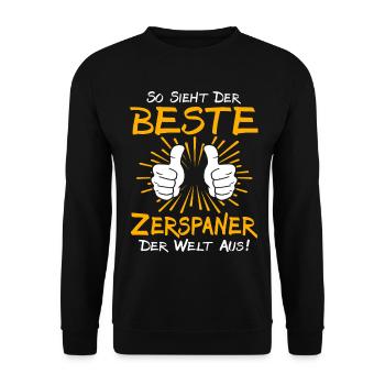 Flaker Gift Idea - Unisex Sweatshirt - black - Front - Alina (178cm) & Michal (187cm)