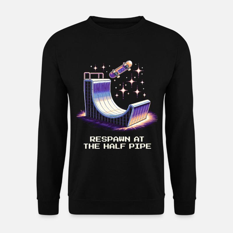 Réapparition au Halfpipe | Skateboard - Sweat-shirt Unisexe - noir