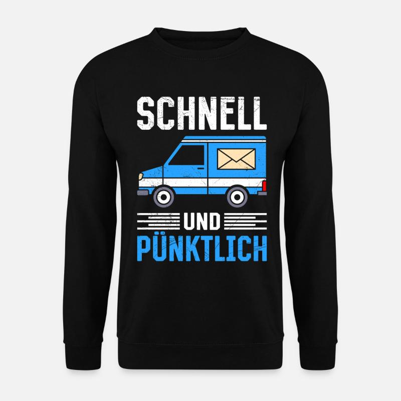 Postman FAST AND PUNCTUAL Fun - Unisex Sweatshirt - black