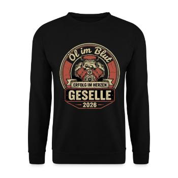 Journeyman 2026 Oil in the blood - Unisex Sweatshirt - black - Front - Alina (178cm) & Michal (187cm)