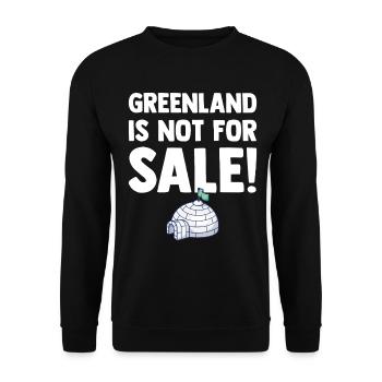 Greenland is not for Sale - Denmark Europe - Unisex Sweatshirt - black - Front - Alina (178cm) & Michal (187cm)