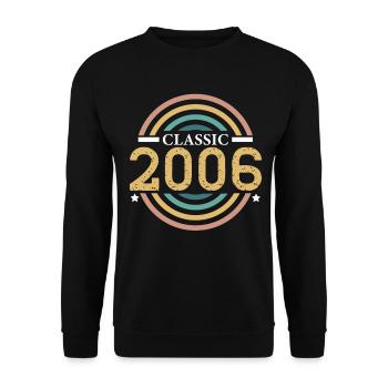 Classique 2006 Anniversaire 20 ans Année Naissance - Sweat-shirt Unisexe - noir - Devant - Alina (178cm) & Michal (187cm)