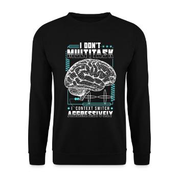 Neurodiversité neurodivergente Neurodiversité - Sweat-shirt Unisexe - noir - Devant - Alina (178cm) & Michal (187cm)