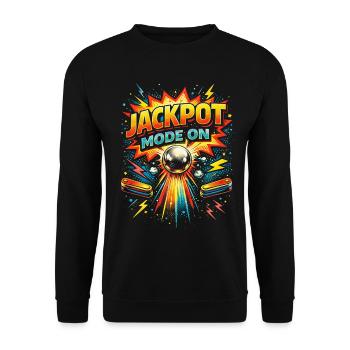 Mode jackpot joueur de flipper de flipper activé - Sweat-shirt Unisexe - noir - Devant - Alina (178cm) & Michal (187cm)