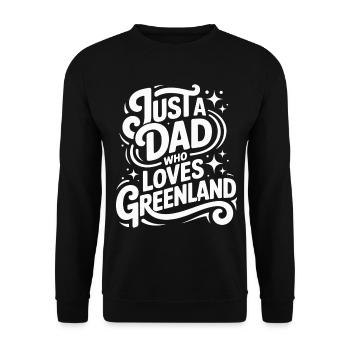 Juste un papa qui aime Greenland Grönland Fan - Sweat-shirt Unisexe - noir - Devant - Alina (178cm) & Michal (187cm)