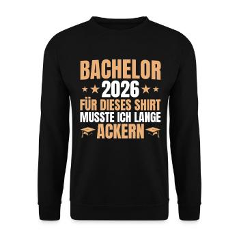 Bachelor 2026 Lange Ackern - Bachelor's Degree - Unisex Sweatshirt - black - Front - Alina (178cm) & Michal (187cm)