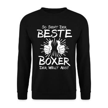 Best Boxer - Unisex Sweatshirt - black - Front - Alina (178cm) & Michal (187cm)