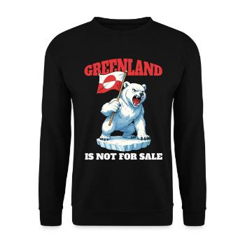 Le Groenland n’est pas à vendre - Sweat-shirt Unisexe - noir - Devant - Alina (178cm) & Michal (187cm)