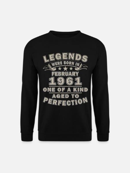 Birthday February 1961 Retro Gift - Unisex Sweatshirt - black