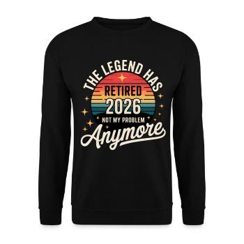Perfect Retirement Gift 2026, Ideal for men  women - Sweat-shirt Unisexe - noir - Devant - Alina (178cm) & Michal (187cm)