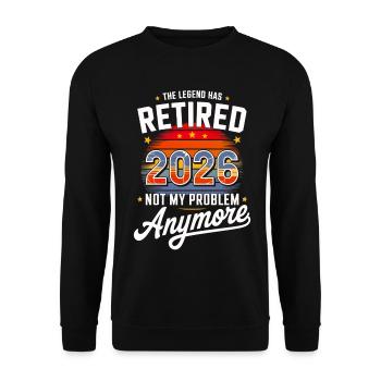 Retired 2026 Funny Retirement Graphic Women Men - Sweat-shirt Unisexe - noir - Devant - Alina (178cm) & Michal (187cm)