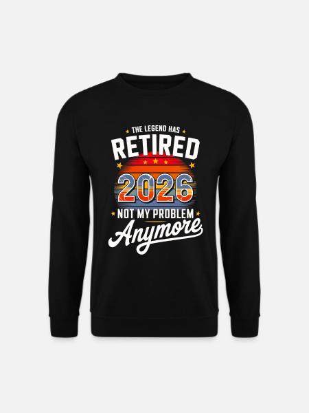 Ruhestand 2026 Lustige Ruhestandsgrafik Frauen Männer - Unisex Pullover - Schwarz