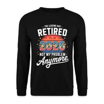 Retired 2026 Funny Retirement Graphic Women Men - Sweat-shirt Unisexe - noir - Devant - Alina (178cm) & Michal (187cm)