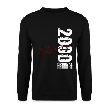 26e anniversaire février 2000 Millésime original - Sweat-shirt Unisexe - noir - Devant - Alina (178cm) & Michal (187cm)