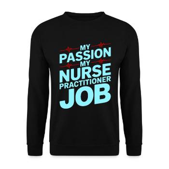 Nurse Practitioner My Passion My Advanced Nursing - Unisex Pullover - Schwarz - Vorne - Alina (178cm) & Michal (187cm)