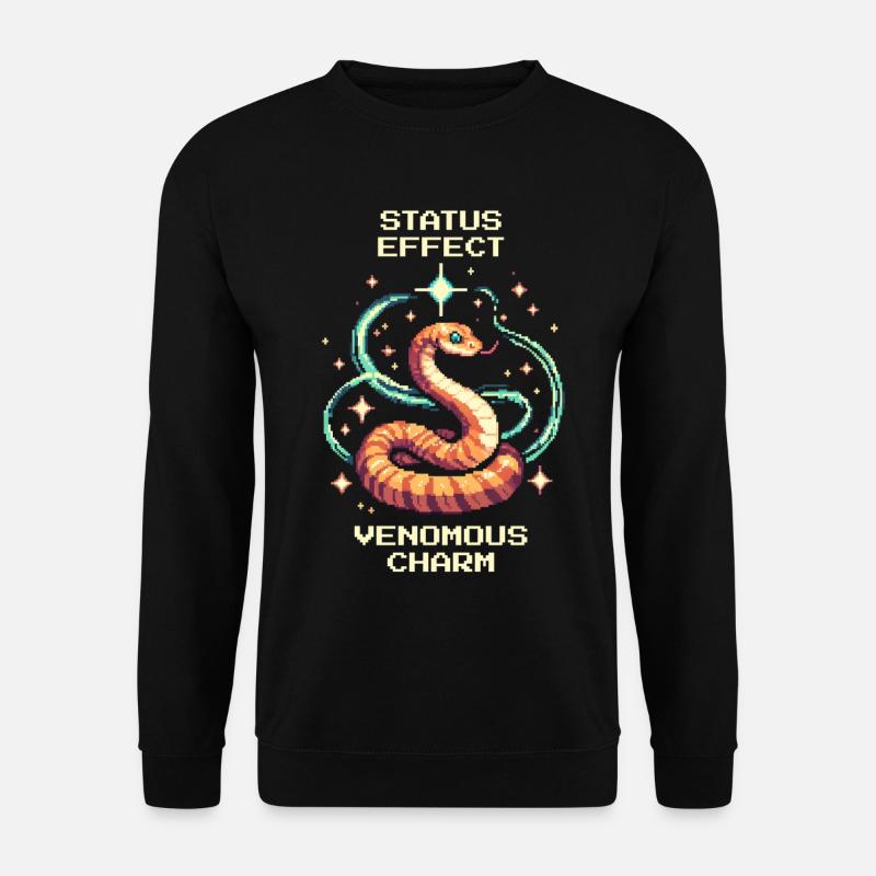 Giftiger Charme | Schlange Status Effekt - Unisex Pullover - Schwarz