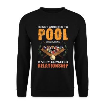 Pool Passion: Firmly Connected - Unisex Sweatshirt - black - Front - Alina (178cm) & Michal (187cm)