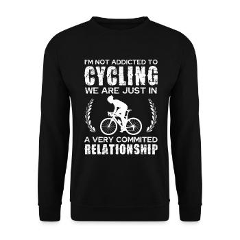 Amour à vélo — Dans une relation engagée - Sweat-shirt Unisexe - noir - Devant - Alina (178cm) & Michal (187cm)