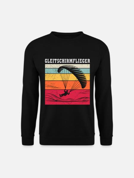 Paraglider GLEITSCHIRMFLIEGER LUSTIG - Unisex Sweatshirt - black
