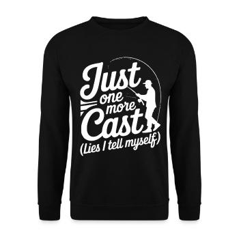 Just One More Cast Lies I Tell Myself Fishing - Unisex Sweatshirt - black - Front - Alina (178cm) & Michal (187cm)