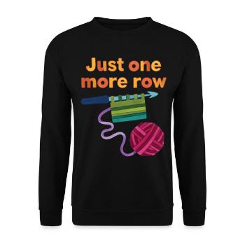 Crochet drôle : juste un rang de plus pour l’amoureux du crochet - Sweat-shirt Unisexe - noir - Devant - Alina (178cm) & Michal (187cm)