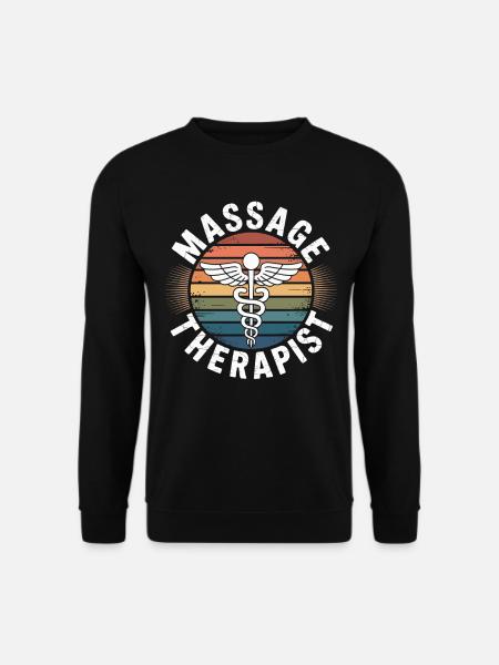 Retro Rainbow Massage Logo - Unisex Sweatshirt - black