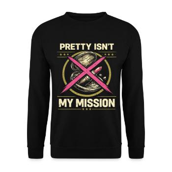Être jolie comme soldat n’est pas ma mission - Sweat-shirt Unisexe - noir - Devant - Alina (178cm) & Michal (187cm)