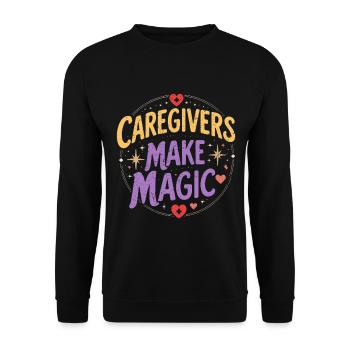 Pflegerin Pfleger Pfleger Altenpflege Magie des Aidants - Sweat-shirt Unisexe - noir - Devant - Alina (178cm) & Michal (187cm)
