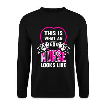 infirmier - Sweat-shirt Unisexe - noir - Devant - Alina (178cm) & Michal (187cm)
