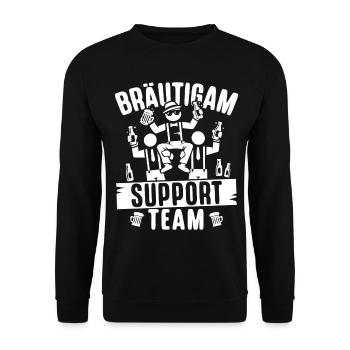 Bachelor Party T-Shirt Men Bachelor Party Rumbling - Unisex Sweatshirt - black - Front - Alina (178cm) & Michal (187cm)