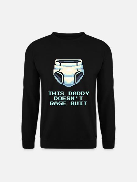 This daddy doesn't rage | Dad - Unisex Sweatshirt - black