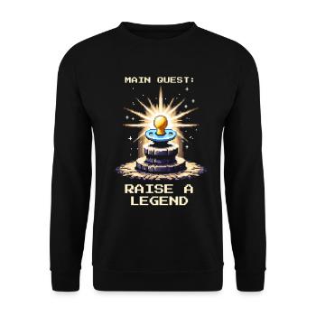 Quête principale : Élever une légende | Parents - Sweat-shirt Unisexe - noir - Devant - Alina (178cm) & Michal (187cm)