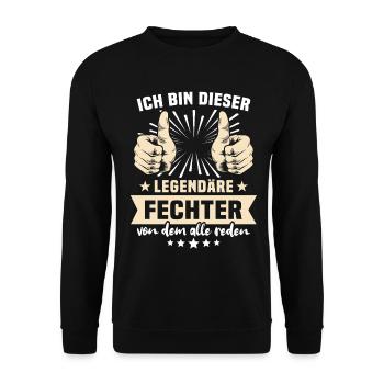 Fencer Sayings - Unisex Sweatshirt - black - Front - Alina (178cm) & Michal (187cm)