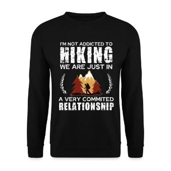 Hiking Commitment Tee Design - Unisex Pullover - Schwarz - Vorne - Alina (178cm) & Michal (187cm)