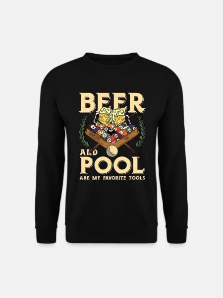 Beer and pool – favorite tools - Unisex Sweatshirt - black
