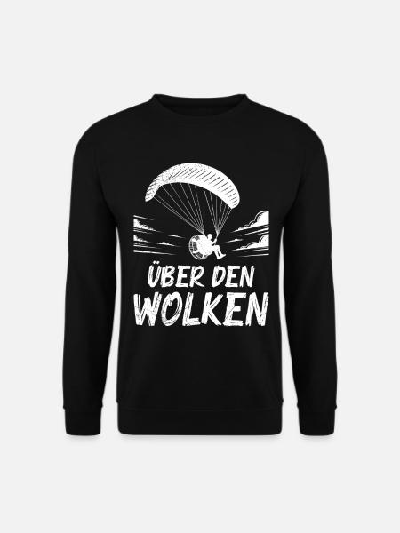 Paraglider ABOVE THE CLOUDS Fun - Unisex Sweatshirt - black