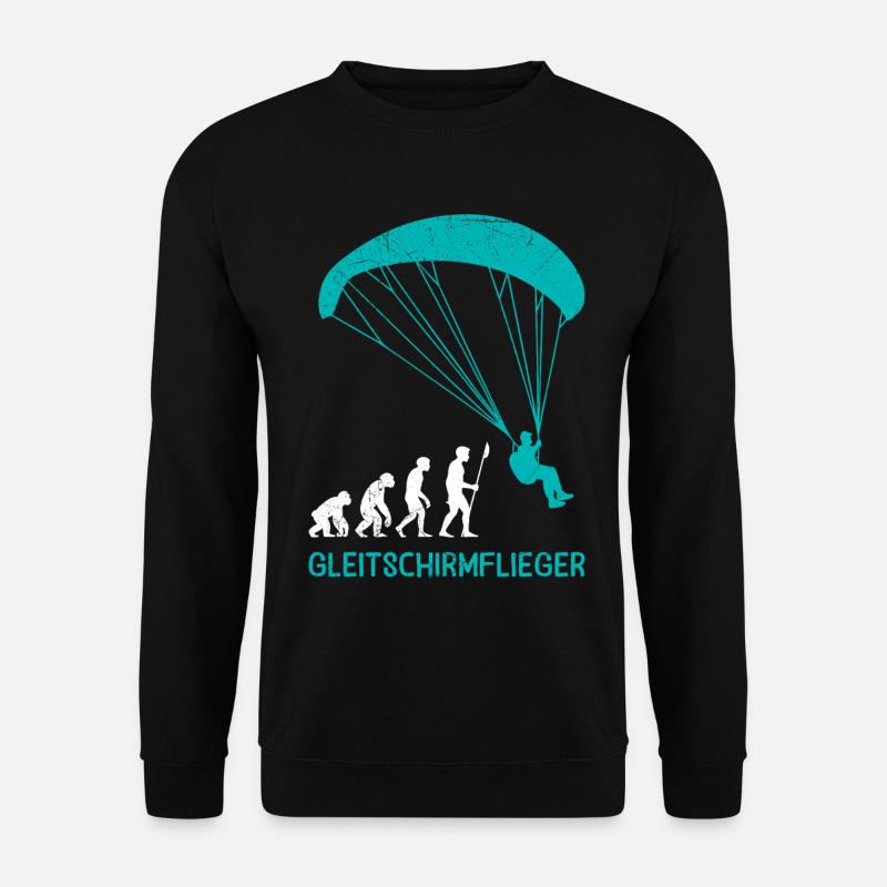 Paraglider GLEITSCHIRMFLIEGER LUSTIG - Unisex Sweatshirt - black