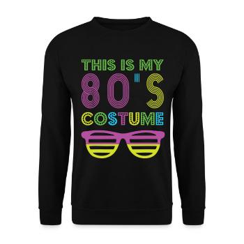 Style 80s Retro Party Outfit 80s - Unisex Sweatshirt - black - Front - Alina (178cm) & Michal (187cm)