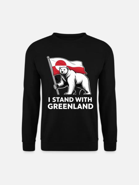 Greenland Polar Bear Flag - Unisex Sweatshirt - black