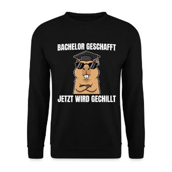 Licence complétée - Examen de licence de Capybara - Sweat-shirt Unisexe - noir - Devant - Alina (178cm) & Michal (187cm)
