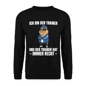 Football coach Capybara is always right - Unisex Sweatshirt - black - Front - Alina (178cm) & Michal (187cm)