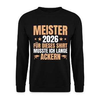 Master 2026 Lange Ackern - Advanced training passed - Unisex Sweatshirt - black - Front - Alina (178cm) & Michal (187cm)
