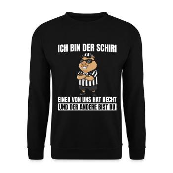 Referee Capybara - Impartial Referee - Unisex Sweatshirt - black - Front - Alina (178cm) & Michal (187cm)