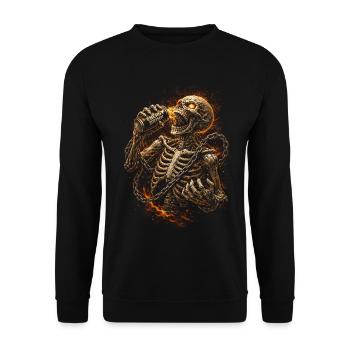 Energy Drink Caffeine Taurine - Unisex Sweatshirt - black - Front - Alina (178cm) & Michal (187cm)