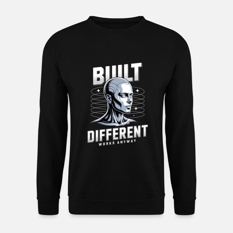 Neurodivergent Neurodiversität Built Differend - Unisex Pullover - Schwarz