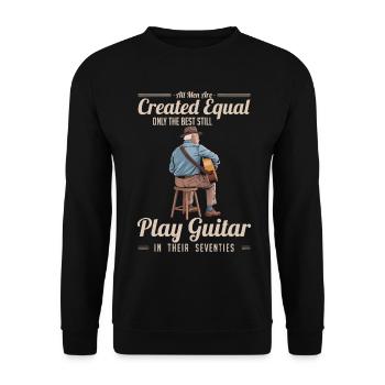 Diction du guitariste – Seuls les meilleurs jouent de la guitare - Sweat-shirt Unisexe - noir - Devant - Alina (178cm) & Michal (187cm)
