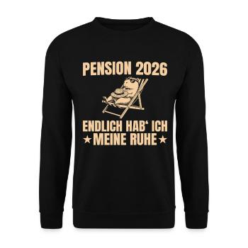 Pension 2026 Enfin j’ai la paix - Sweat-shirt Unisexe - noir - Devant - Alina (178cm) & Michal (187cm)